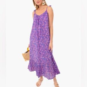 India Collection Emerson Fry Violet Wildflower Floral Dress Women's Size M/L